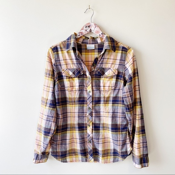 COLUMBIA Camp Henry Long Sleeve Plaid Button Shirt! Small Womens - Picture 2 of 9